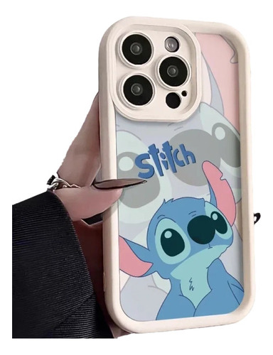 Funda De Teléfono Pink Stitch Couple For iPhone 11, 12, 13,