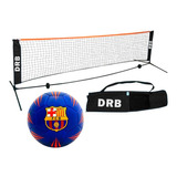 Red Futbol Tenis 4 Mts + Balón Oficial Barcelona Marca Drb