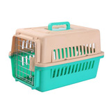 Caja Transportador Perro Canil Jaula Roro Transporte Mascota Gato Verde