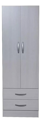 Placard Ropero Armario Melamina 2 Puertas + 2 Cajones 182 Cm Color Blanco Veta