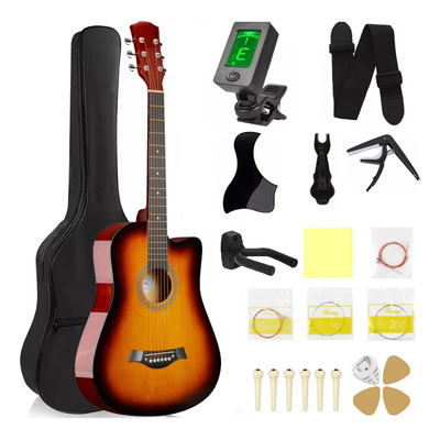 Guitarra Acústica Clasica 38 Inch Naranja Para Diestros Material Del Diapasón Arce Orientación De La Mano Diestro | Envío gratis