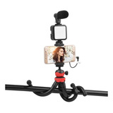 Kit De Video Vlogging Youtube  Soporte + Trípode Microfono 