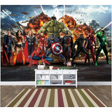 Papel Parede Infantil Vingadores 3d 2,0x1,8m Super Herois