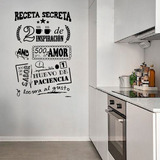 Vinil Decorativo Paredes Frases Letras Receta Secreta 