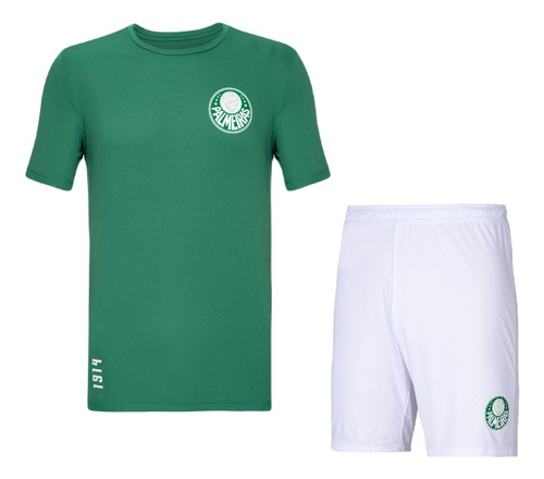 Conjunto Jogador Palmeiras Infantil Camisa + Bermuda Oficial