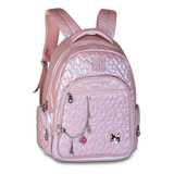 Mochila Juvenil Rebecca Bonbon Matelassê Clio Rosa