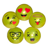 20 Pelota Emoji Plastico Mayoreo Fiesta Futbol