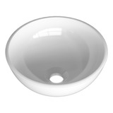 Cuba Pia De Apoio Redonda 35cm Banheiro Ou Lavabo Ametista Acabamento Brilhante Cor Branco