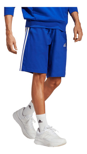 Short adidas Essentials 3 Stripes Hombre Azul