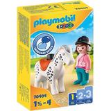 Playmobil Jinete Con Caballo Linea 123 Paseo 