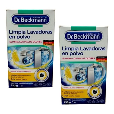 2 Limpia Lavadoras Polvo 250gr Elimina Mal Olor Dr. Beckmann | Envío gratis