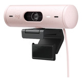 Logitech Brio 500, Webcam Full Hd 1080p, Rightlight 4, Rose