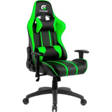 Cadeira Giratória Gamer Black/green Inclinável Fortrek