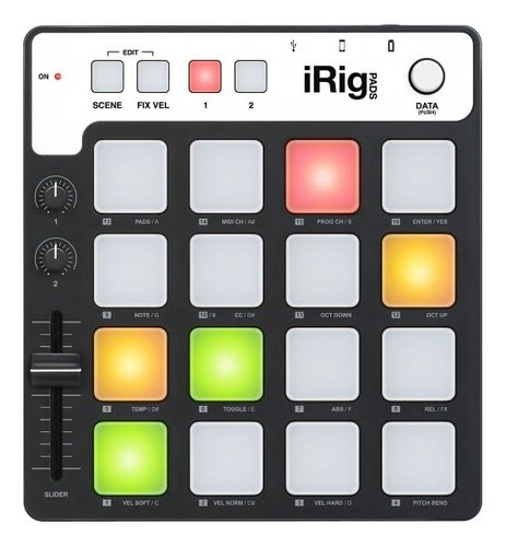 Irig Pads Controlador De Ranura Midi, Máquina De Ritmo Po