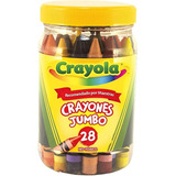 Bote De Crayones Jumbo X28 Crayola 520328 En Colores Surtidos