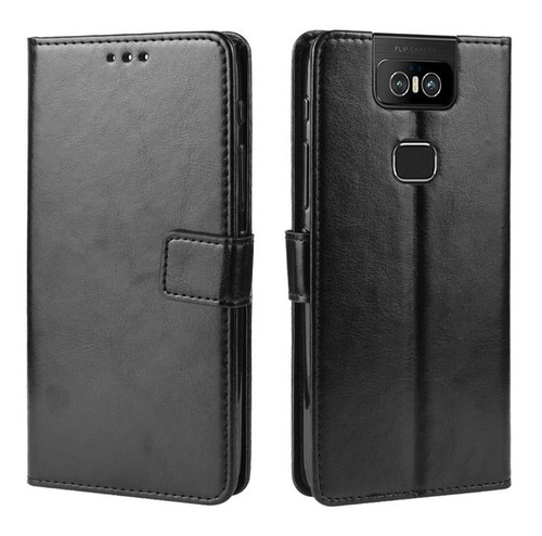 Funda De Piel Anticaída Para Asus Zenfone 6 Zs630kl