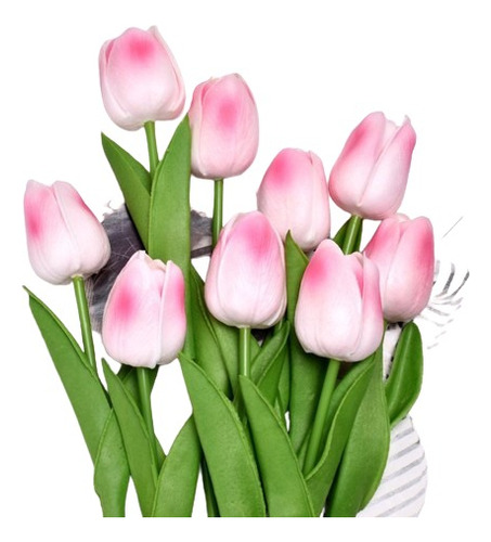 Tulipanes Flores Artificiales Decoración Hogarpeach Powder