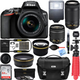 Cámara Dslr Nikon D3500 Incluye Lente Af-p Dx 18-55mm Y