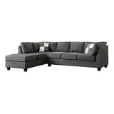 Sala Valentina Lino Gris Derecha Pieza Salas Sillones Sofa