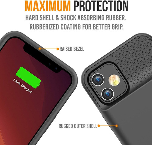 Funda De Batería Para iPhone Mini 12, 4000 Mah Funda Protect