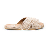 Sandalia Cross Flat Rustic Fur