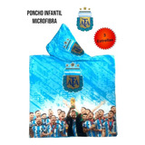 Toallón De Microfibra Argentina Campeón Qatar Poncho Oficial