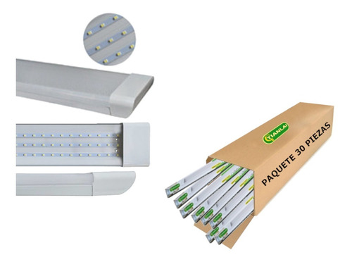  Tubo Led Regleta Luz Led 3600lm 54w Largo 120cm 30 Piezas