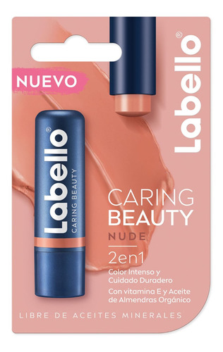 Bálsamo Labial Labello Caring Beauty Con Color Nude 4.8 G