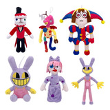 6 Piezas Peluche De Circo Digital, Conejitos.payasos Muñeca