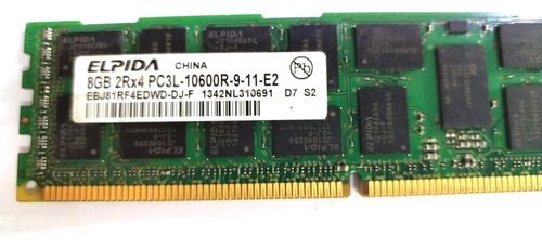 Memoria 8gb 2rx4 Pc3l-10600r-9-11 Ebj81fr4edwd Elpida Ecc Re