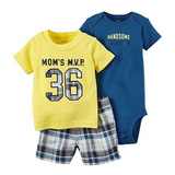 Carters Bebe Ropa Outfit Niños Cuerpo 3 Piezas Juego De Pan