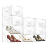 10 Cajas Transparentes Para Zapatos - Organizador Plegable D