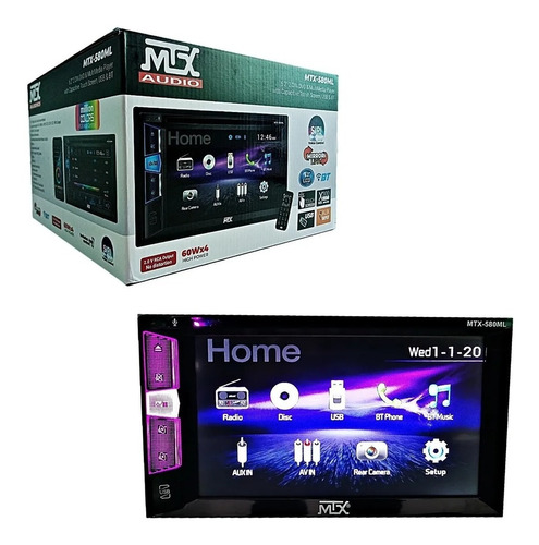 Pantalla Doble Din Mtx Audio Mtx580ml Bt Usb Dvd Cd