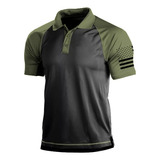 Polo For Hombre Playera Corta Deportiva Táctica Militar 2024