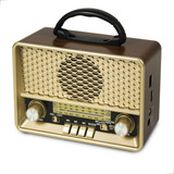 Rádio Retro Vintage Am Fm Bluetooth Madeira Antigo