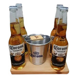 Caja Mini Frapera Con Tabla Destapador Y 4 Porrones Corona