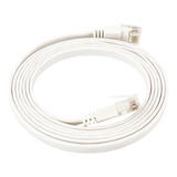 Patch Cord Flexível Cabo Flat Rj45 Giga Lan Cat6 1,5m Branco