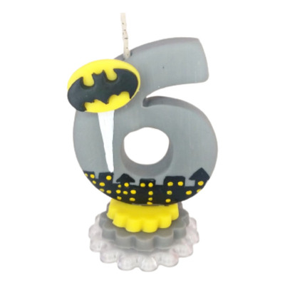Vela Batman Personalizada 6 Anos Em Biscuit