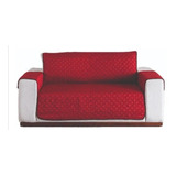 Protector De Sala Loveseat Dammar Vianney Color Rojo Rayado