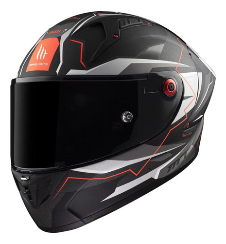 Casco Integral De Carbono Mt Kre Kraker Ff103 C5 Rojo 