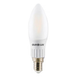 L?mpada Filamento Fosca E14 3w 6500k Luz Branca Ourolux