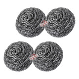 Set 4 Fibra Metalica Espiral Mini Para Trastes Cocina