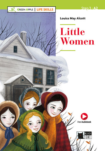 Little Women W/free Audiobook -black Cat/green Apple Life Sk