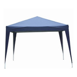 Gazebo Azul Desarmable  3x3 Tela Poliester Sin Paredes