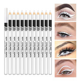 Pack 12 Lápices Delineadores Lapiz De Ojos Colores Blanco