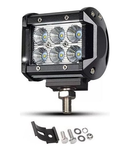 Faro Auxiliar De 6 Led 18w 12v-24v Moto 4x4