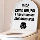 Adesivo Decorativo Tampa Vaso Banheiro Mire Como Um Jedi