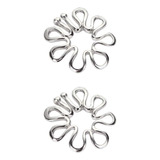 Tribal Floral Flor Clip Nipplerings Nopiercing Mujeres Acero