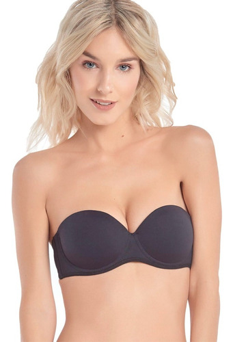 Corpiño Strapless Coramina Art.360 De Microfibra Lisa