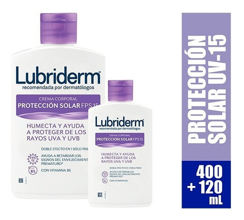 Crema Lubriderm  400ml+120 Uv 